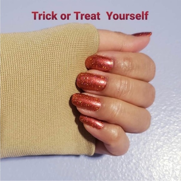 *Retired* Color Street: Trick or Treat Yourself | Halloween Orange Glitter Fall - Picture 9 of 13